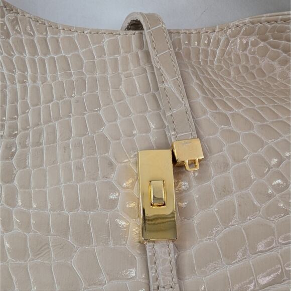 Delmar Patent Leather Italian Cream Shoulder Bag NWT | 25129 - Picture 6 of 10